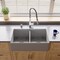 Alfi Brand Gray Matte Smooth Apron 33" x 18" Double Bowl Fireclay Farm Sink ABF3318D-GM - alternate 4